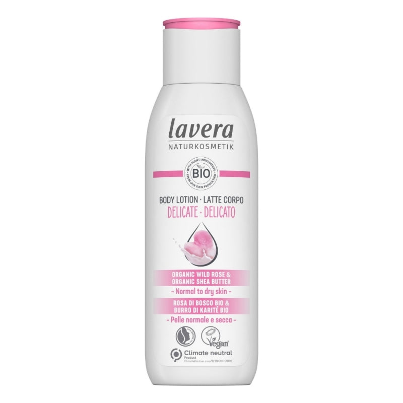 Lehké tělové mléko s Bio Divokou růží 200 ml - lavera