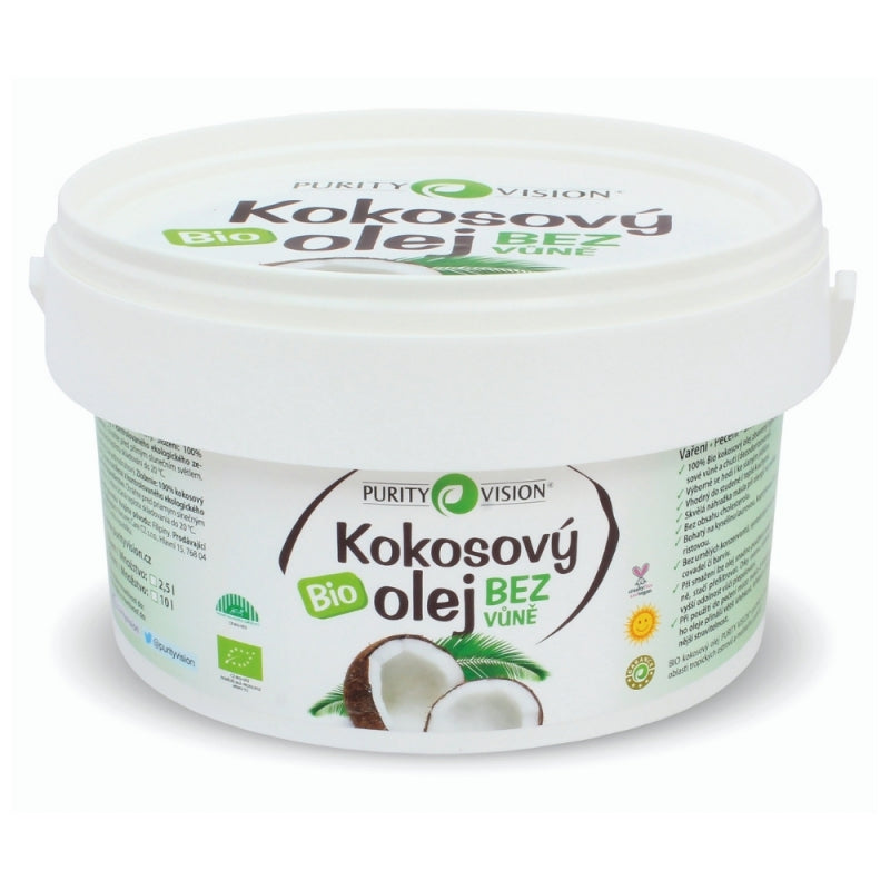 Bio Kokosový olej bez vůně 2,5 l - PURITY VISION
