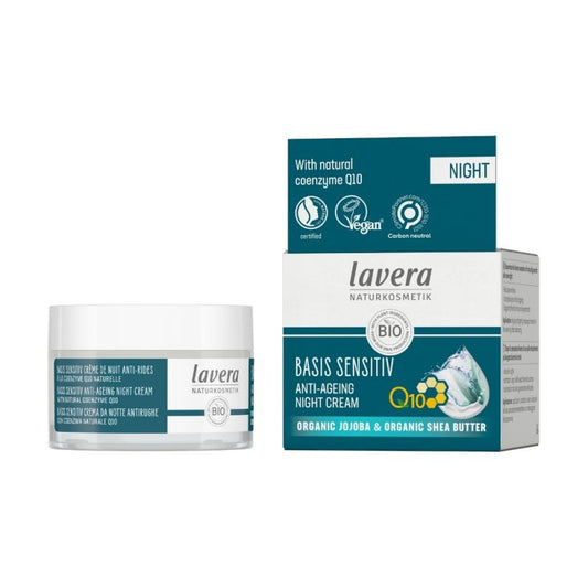Basis Sensitiv Anti-Ageing Noční pleťový krém s Q10 50ml - lavera