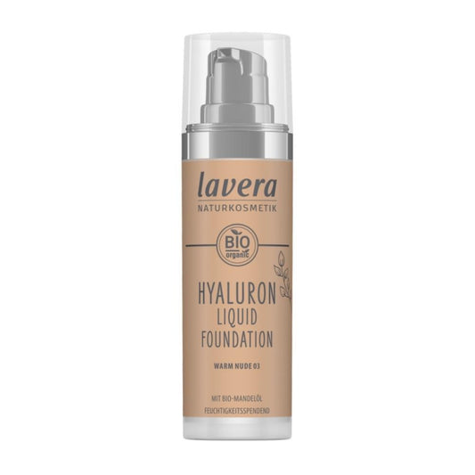 Lehký tekutý make-up s kyselinou hyaluronovou 03 Warm Nude 30ml - lavera