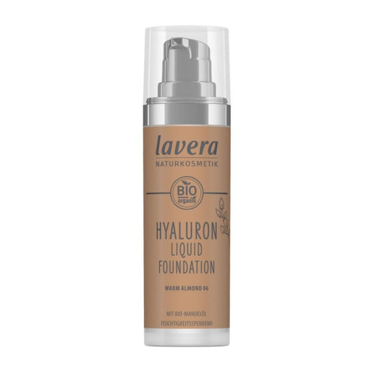 Lehký tekutý make-up s kyselinou hyaluronovou 06 Warm Almond 30ml - lavera