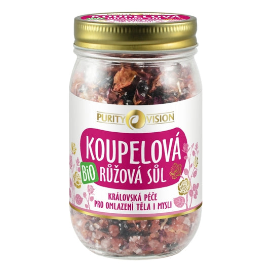 Růžová koupelová sůl 400 g - PURITY VISION