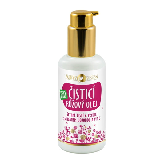 Bio Růžový čisticí olej s arganem, jojobou a vit. E 100 ml - PURITY VISION