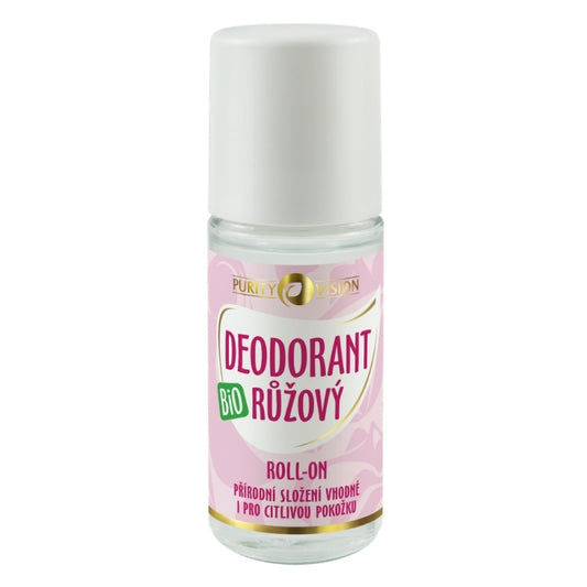 Bio Růžový Deodorant roll-on 50 ml - PURITY VISION
