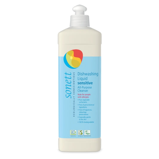 Tekutý prostředek na nádobí a univerzální čistič - Sensitive 500 ml - Sonett
