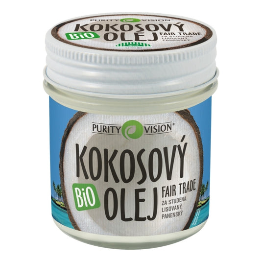 Fair Trade Bio Kokosový olej panenský 120 ml - PURITY VISION