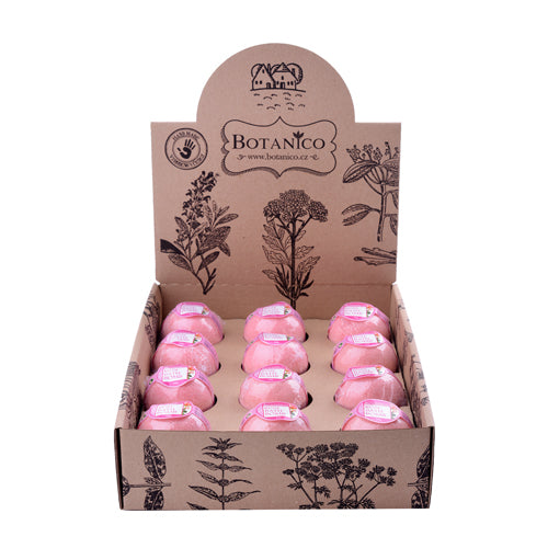 Koupelová koule růže růžová 50g - 12 ks