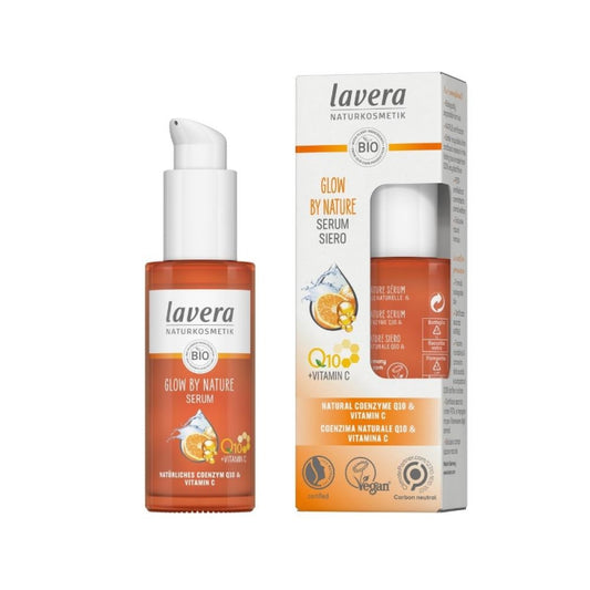 Pleťové sérum Glow by Nature s Q10 a Vit C 30 ml - lavera