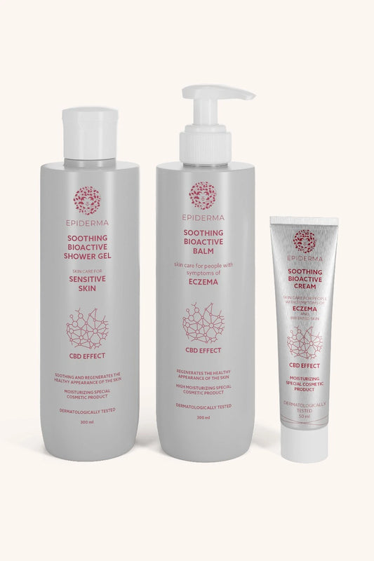 EPIDERMA® Bioaktivní balzám při ekzému 300 ml + krém při ekzému 50 ml + sprchový gel při ekzému 300 ml sada